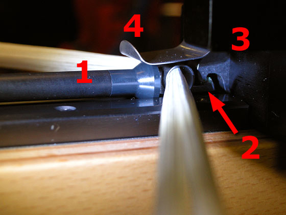 Winzeler match crossbow model 313 -  Press arrow in arrow spring